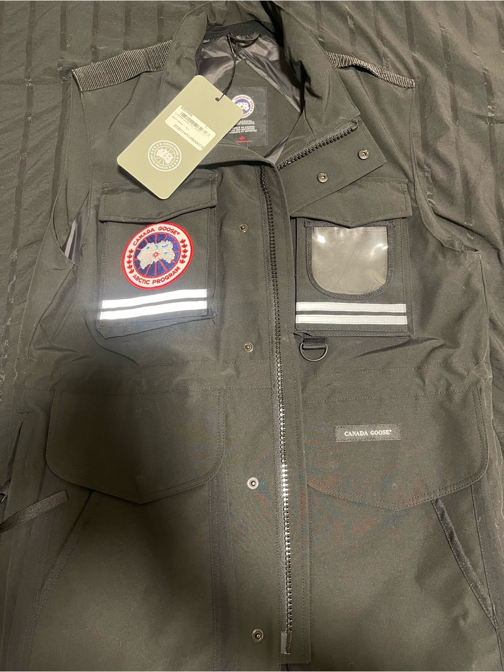 Canada Goose Black Men's Field Utility Jacket with Reflective Trim